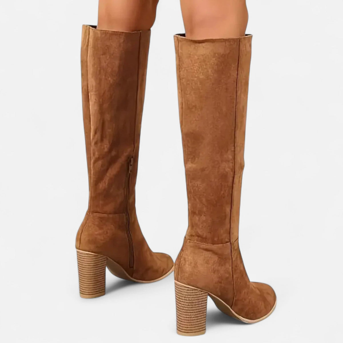 Bottes d’équitation montantes pour femme, jusqu’au genou, style élégant