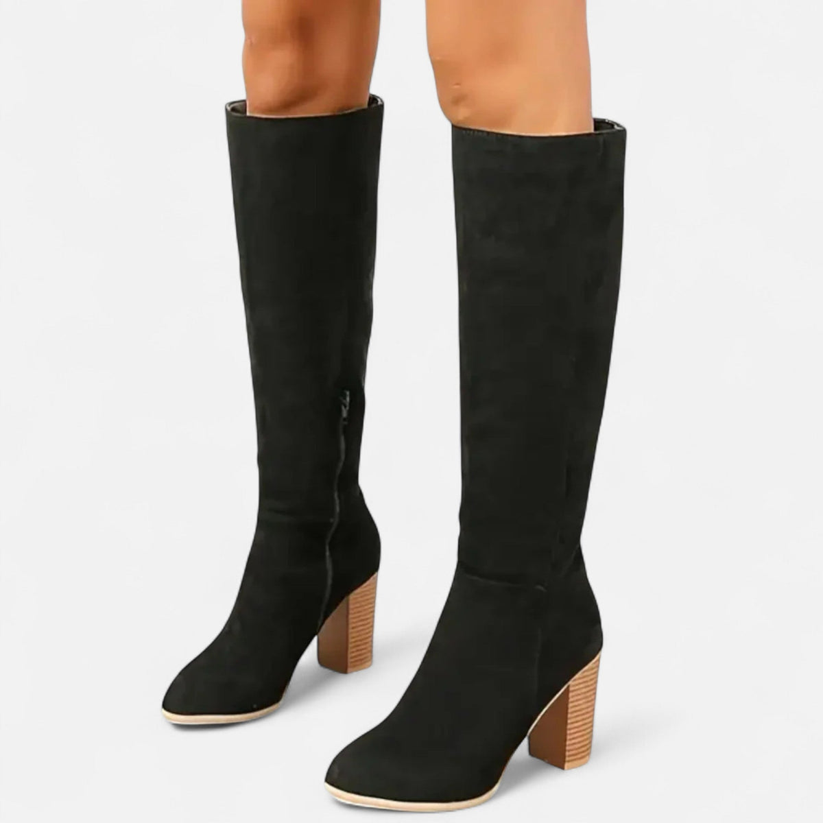 Bottes d’équitation montantes pour femme, jusqu’au genou, style élégant