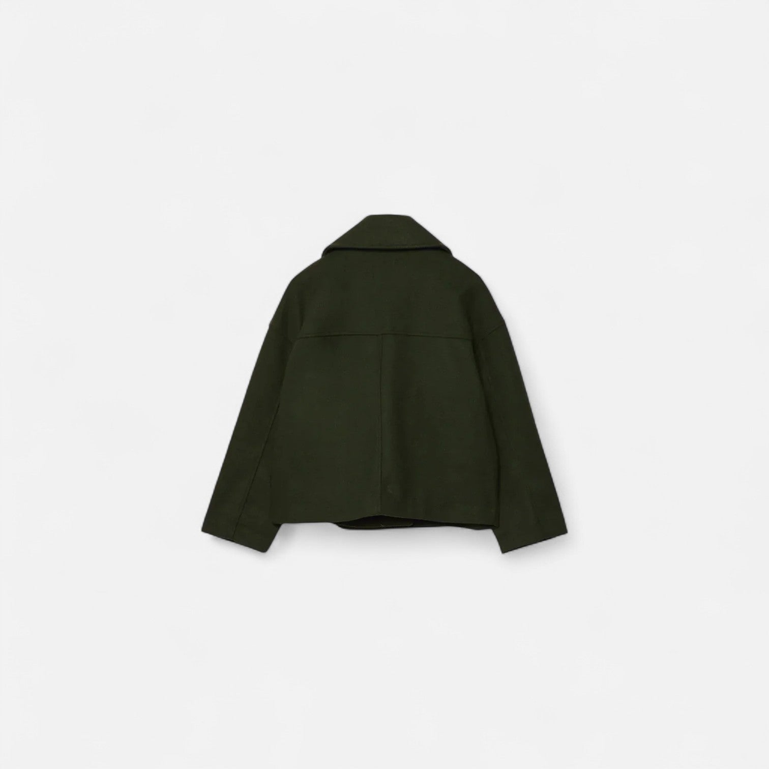 Women's Wool-Blend Jacket Architectural Cut Concealed Closure