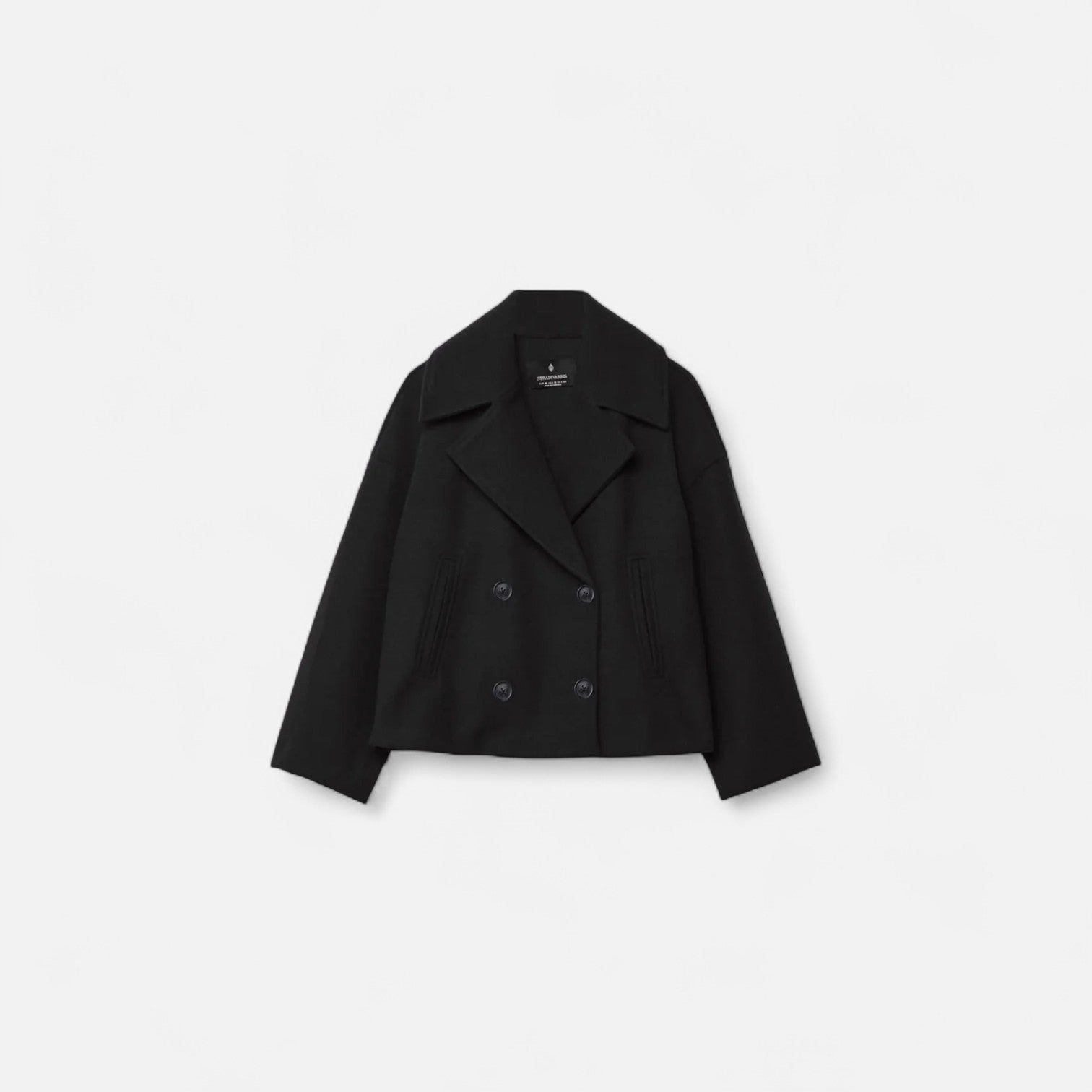 Women's Wool-Blend Jacket Architectural Cut Concealed Closure