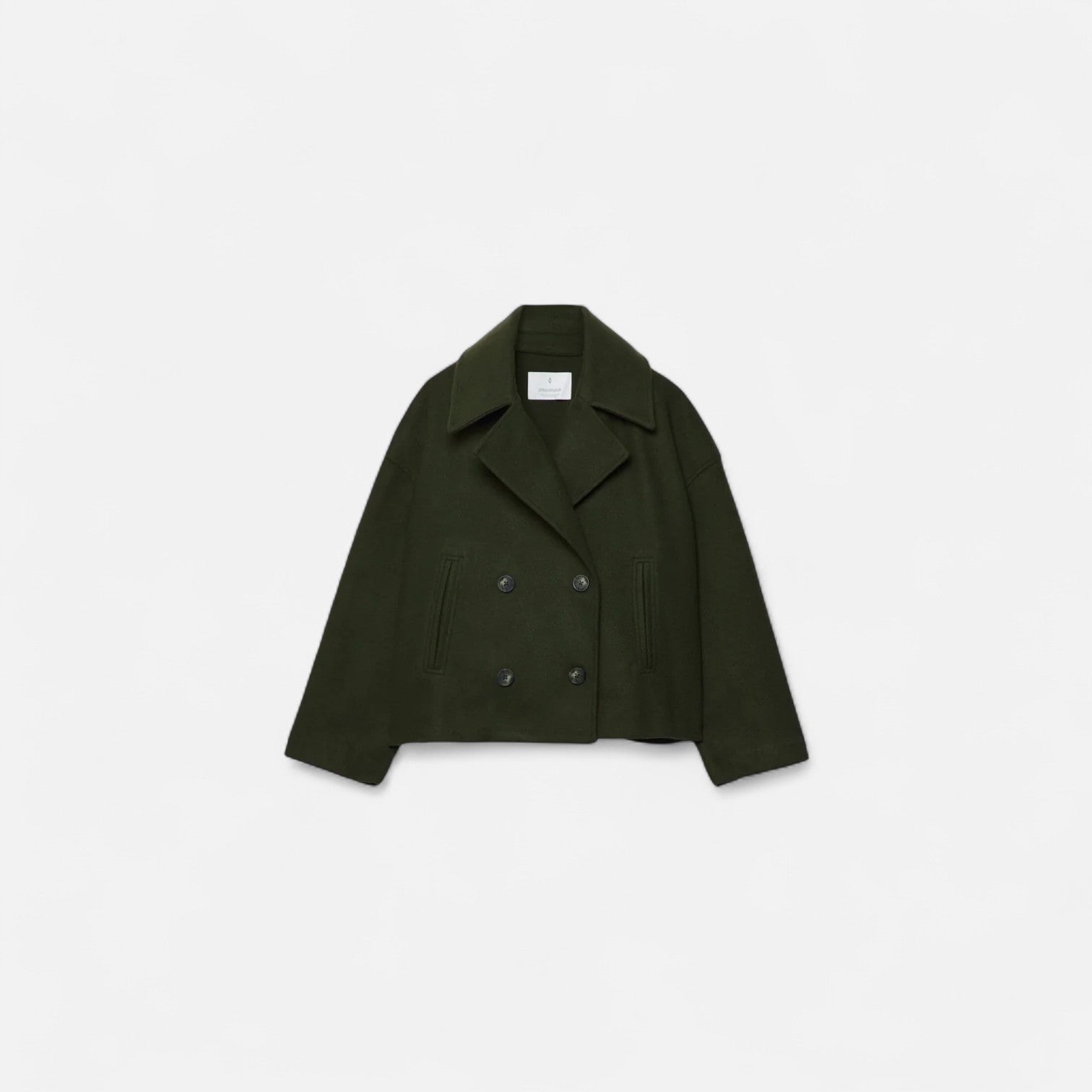 Women's Wool-Blend Jacket Architectural Cut Concealed Closure