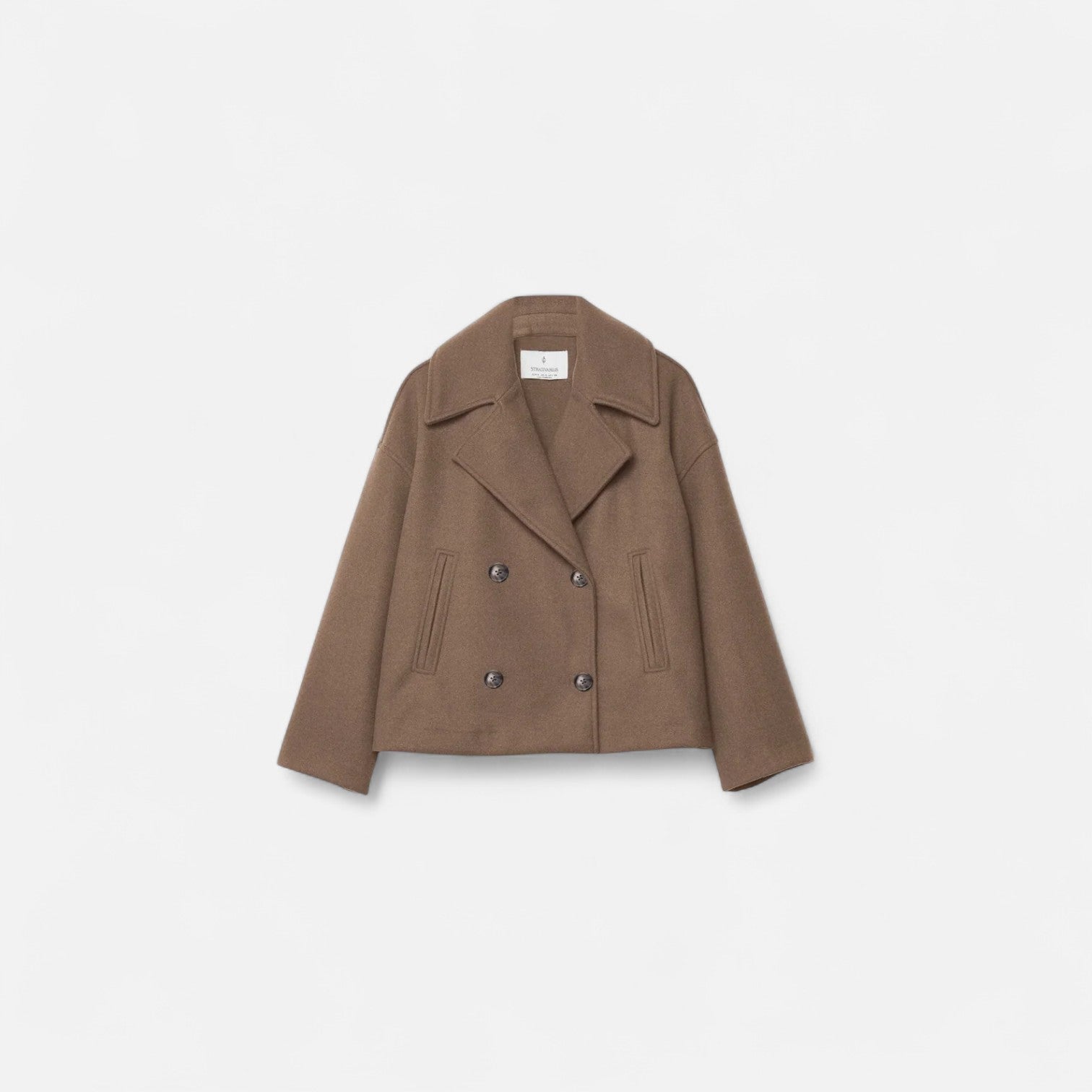Women's Wool-Blend Jacket Architectural Cut Concealed Closure
