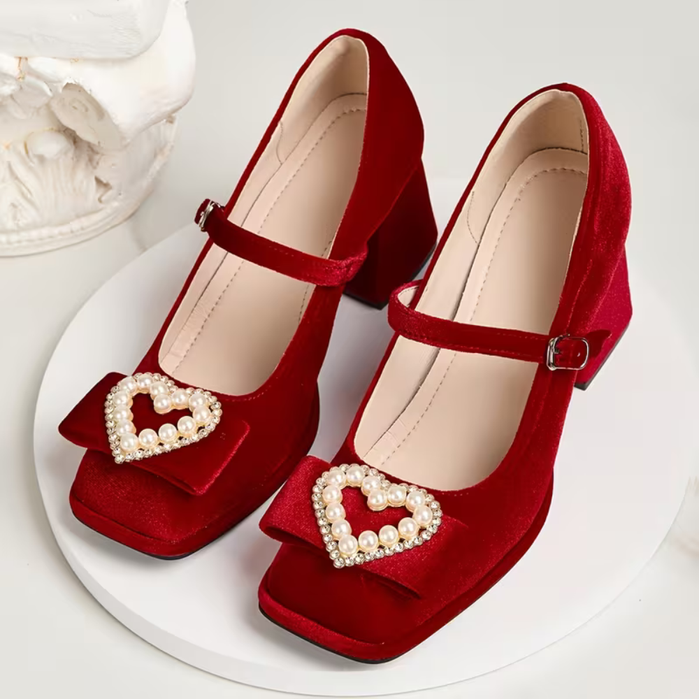 Women's Heels Velvet orthopedic support