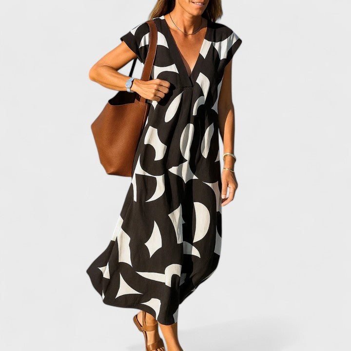 Women's Midi Dress V-neck
