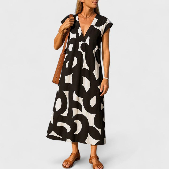 Women's Midi Dress V-neck