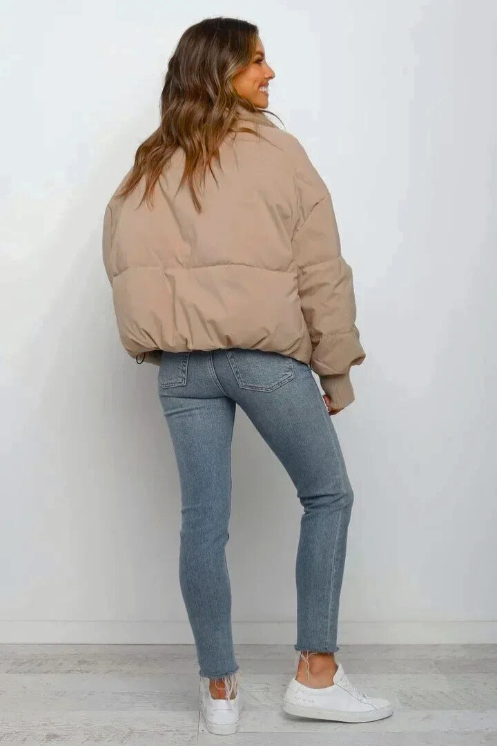 Women's Short Quilted Down Jacket with Fitted Cut