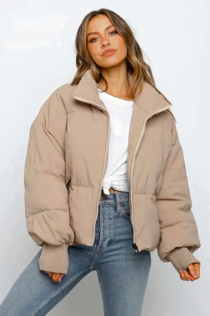 Women's Short Quilted Down Jacket with Fitted Cut